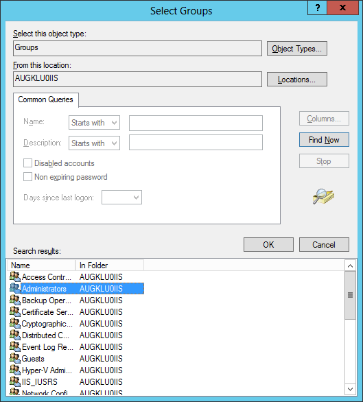 07 Local IIS-user