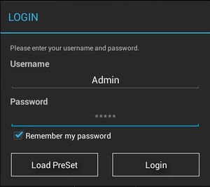 Login dialog for a remembered user
