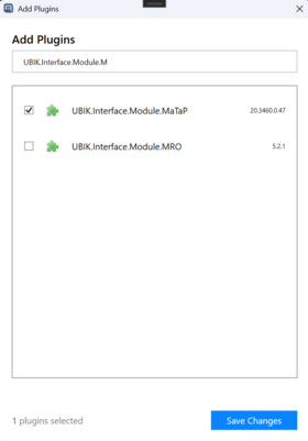 "Add Plugins" Dialog