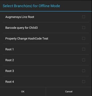 Select Branch(es) for Offline
