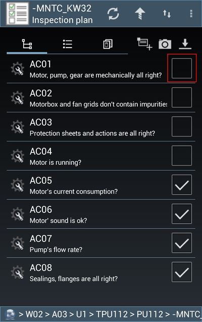 Click the Checkbox to Finish a Task